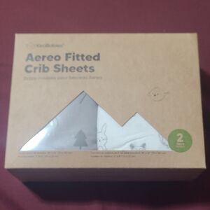 Aereo Fitted Crib Sheets - White & Gray (2-Pack)